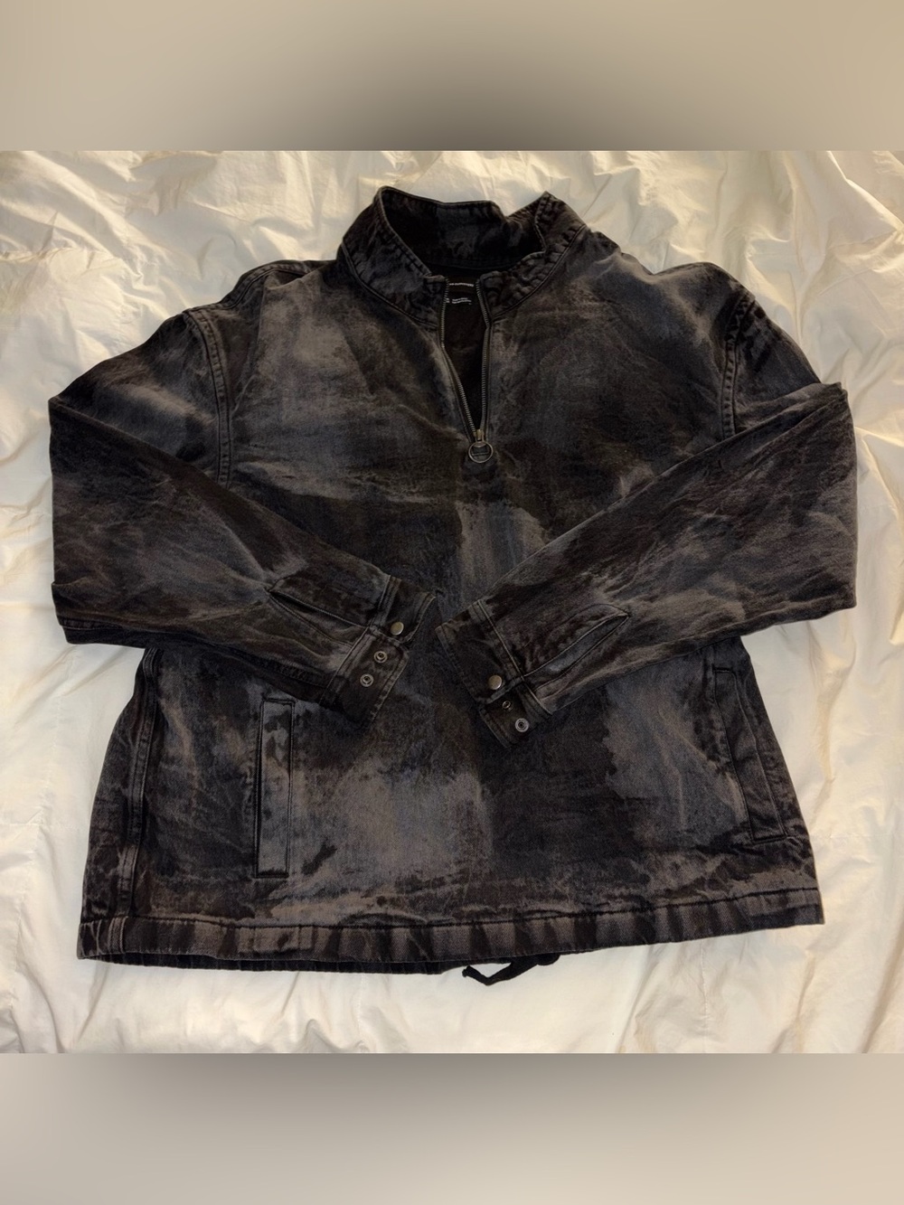 Urban Outfitters Black Distressed Denim Jacket XL